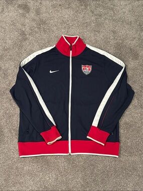Nike Navy, Red & White US Soccer Track Jacket